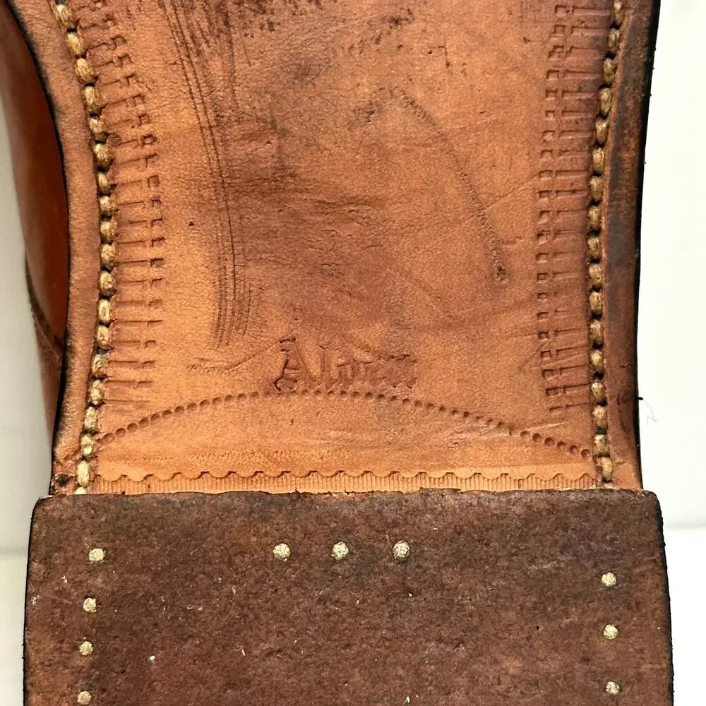 VERY GOOD Alden 962 Norwegian Front Blucher Burnished Tan Calf NST 10.5 Wide E